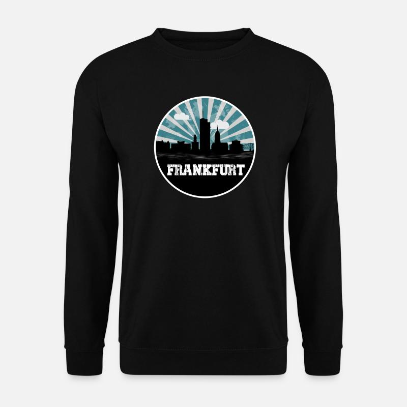 Frankfurt Skyline Blue Hour - Unisex Pullover - Schwarz