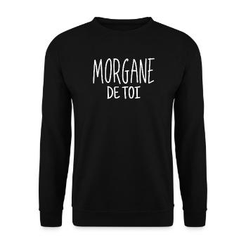 morgane de toi, amoureux de toi, je t'aime - Sweat-shirt Unisexe - noir - Devant - Alina (178cm) & Michal (187cm)