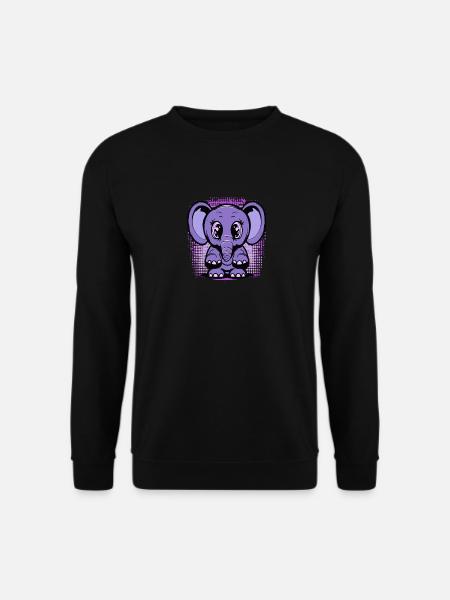 Mignon bébé éléphant - Sweat-shirt Unisexe - noir