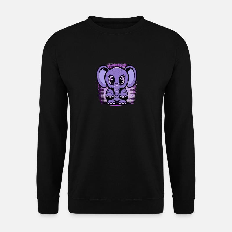 Mignon bébé éléphant - Sweat-shirt Unisexe - noir