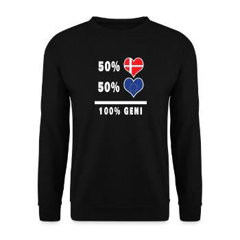 Europe et Danemark 100% drapeau de génie - Sweat-shirt Unisexe - noir - Devant - Alina (178cm) & Michal (187cm)