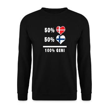 Finland and Denmark 100% genius flag - Unisex Sweatshirt - black - Front - Alina (178cm) & Michal (187cm)