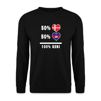 Cambodge et Danemark 100% drapeau de génie - Sweat-shirt Unisexe - noir - Devant - Alina (178cm) & Michal (187cm)