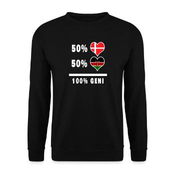 Kenya et Danemark 100% drapeau de génie - Sweat-shirt Unisexe - noir - Devant - Alina (178cm) & Michal (187cm)
