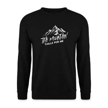 Mountains Hiking Statement Mountain Peaks Nature Lovers - Unisex Sweatshirt - black - Front - Alina (178cm) & Michal (187cm)