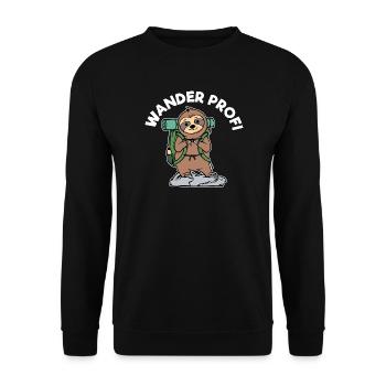 Bergsteigen Wandern Berggipfel Statement Touren - Unisex Pullover - Schwarz - Vorne - Alina (178cm) & Michal (187cm)