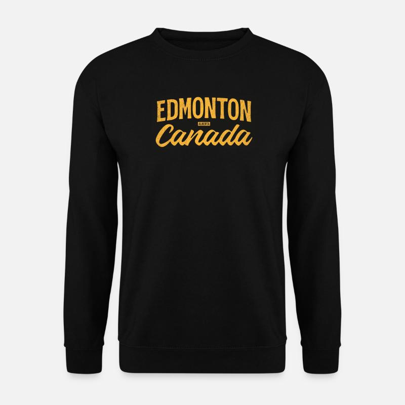 Edmonton Alberta Canada – Retro Lettering - Unisex Sweatshirt - black