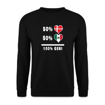 Mexique et Danemark 100% drapeau de génie - Sweat-shirt Unisexe - noir - Devant - Alina (178cm) & Michal (187cm)