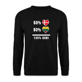 Lituanie et Danemark 100% drapeau de génie - Sweat-shirt Unisexe - noir - Devant - Alina (178cm) & Michal (187cm)