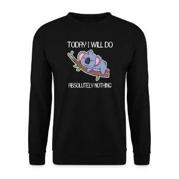 Funny saying, funny sayings - Unisex Sweatshirt - black - Front - Alina (178cm) & Michal (187cm)
