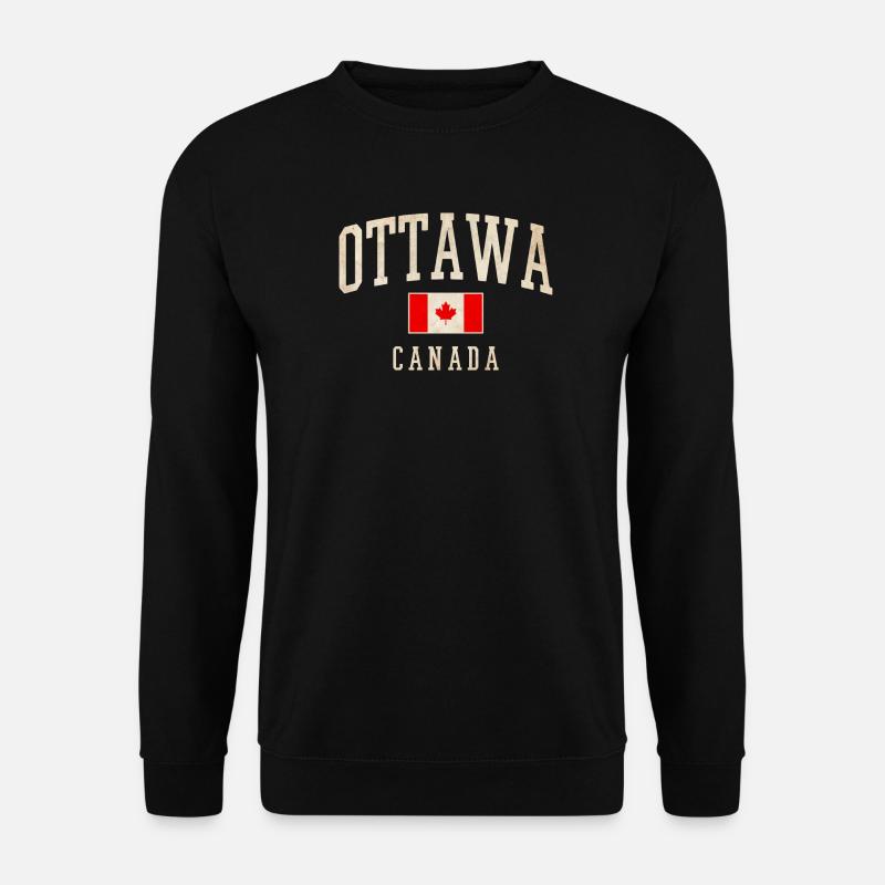 Conception du drapeau d’Ottawa Canada - Sweat-shirt Unisexe - noir
