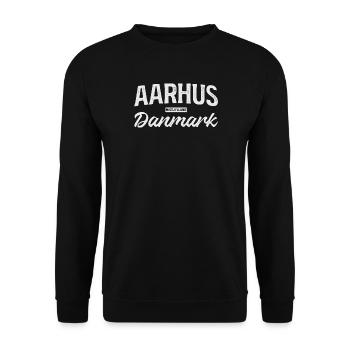 Aarhus Danmark Vintage Logo - Sweat-shirt Unisexe - noir - Devant - Alina (178cm) & Michal (187cm)