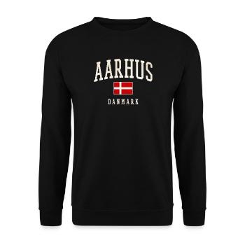 Aarhus Drapeau du Danmark - Sweat-shirt Unisexe - noir - Devant - Alina (178cm) & Michal (187cm)