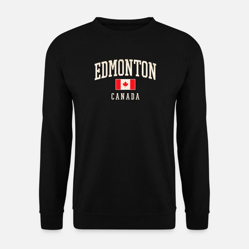Edmonton Kanada Stadtflagge Design - Unisex Pullover - Schwarz