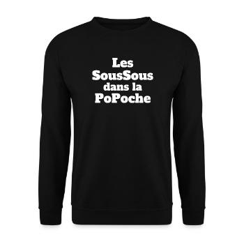 argent, gagner de l'argent, gagner au loto - Sweat-shirt Unisexe - noir - Devant - Alina (178cm) & Michal (187cm)