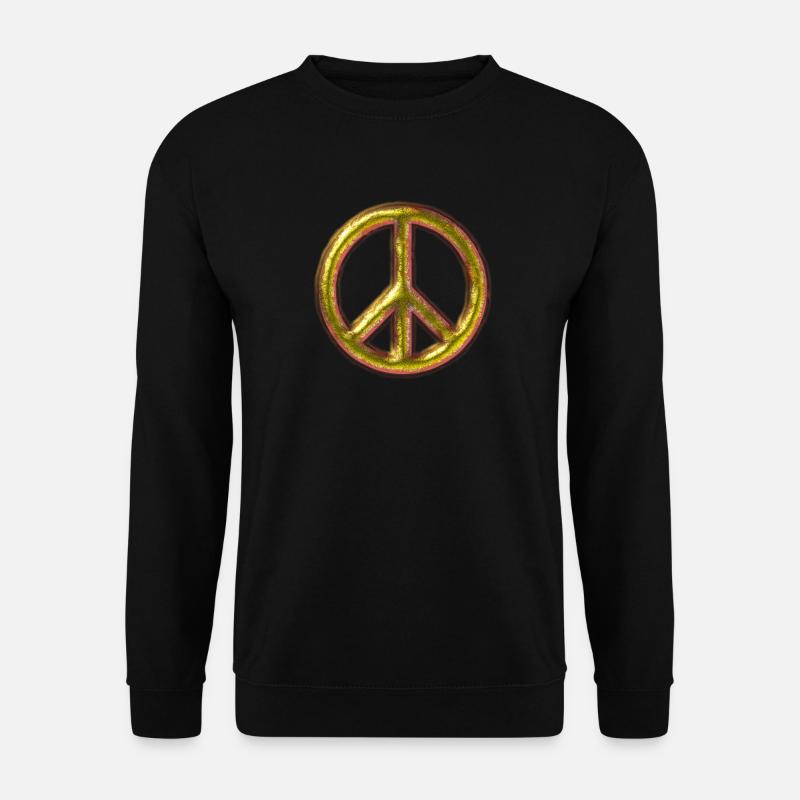 Messing Peace-Zeichen - Unisex Pullover - Schwarz