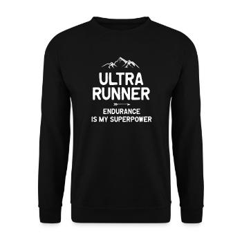Ultra Running - Courez longtemps. Courez fort. - Sweat-shirt Unisexe - noir - Devant - Alina (178cm) & Michal (187cm)