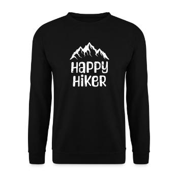 Nature Lovers Hike Mountains Hiking Statement - Unisex Sweatshirt - black - Front - Alina (178cm) & Michal (187cm)