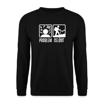 Wanderrouten Wandern Wanderer Wanderung Statement - Unisex Pullover - Schwarz - Vorne - Alina (178cm) & Michal (187cm)