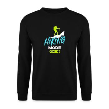 Glacier Hiking Hikers Mountains Statement Tours - Unisex Sweatshirt - black - Front - Alina (178cm) & Michal (187cm)