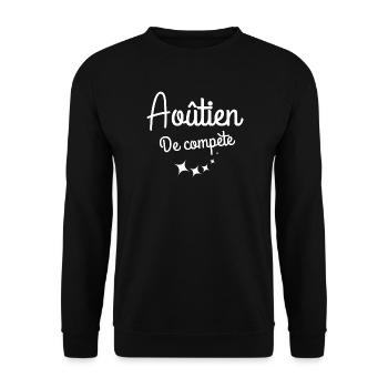 Aoûtien, touriste, voyageur, vacances en Août - Sweat-shirt Unisexe - noir - Devant - Alina (178cm) & Michal (187cm)