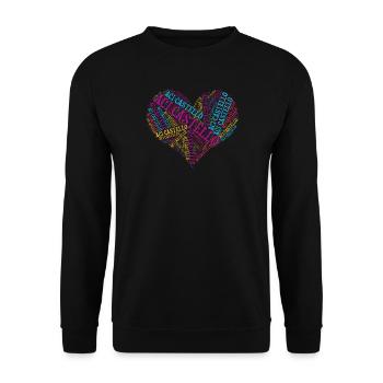 t-shirt Aci Castello t-shirt idée cadeau collage - Sweat-shirt Unisexe - noir - Devant - Alina (178cm) & Michal (187cm)