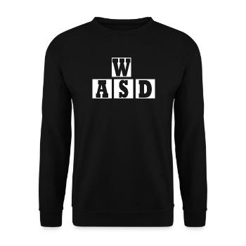 W A S D - Unisex Pullover - Schwarz - Vorne - Alina (178cm) & Michal (187cm)