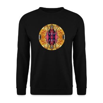 Nature Mandala Sous-marin, Poisson-lion - Sweat-shirt Unisexe - noir - Devant - Alina (178cm) & Michal (187cm)