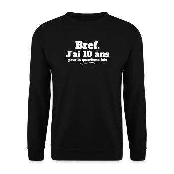 anniversaire 40 ans, 40 ans, j'ai 40 ans - Sweat-shirt Unisexe - noir - Devant - Alina (178cm) & Michal (187cm)