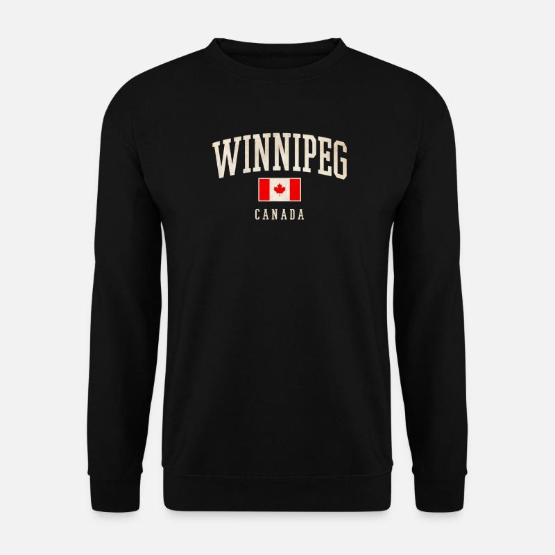 Winnipeg Canada Retro Varsity - Unisex Pullover - Schwarz