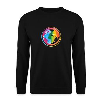 Rainbow Earth - Unisex Sweatshirt - black - Front - Alina (178cm) & Michal (187cm)
