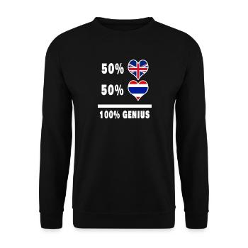 Thaïlande et Grande-Bretagne 100% Genius Flag - Sweat-shirt Unisexe - noir - Devant - Alina (178cm) & Michal (187cm)