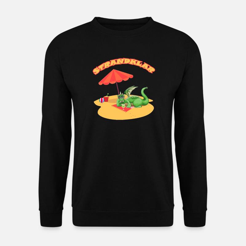 Strandklar Dinosaurier - Unisex Pullover - Schwarz