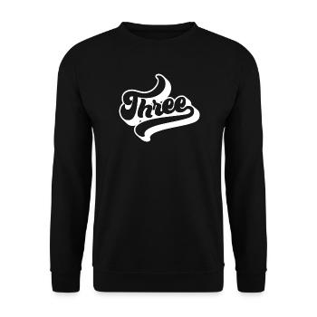 Trois enfants 3e anniversaire garçons filles 3 ans - Sweat-shirt Unisexe - noir - Devant - Alina (178cm) & Michal (187cm)