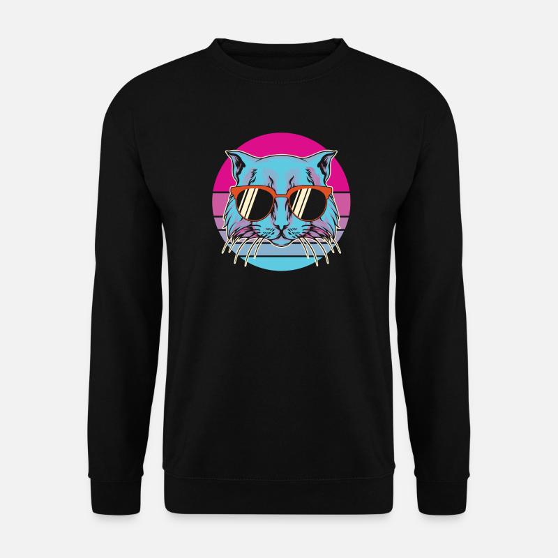 Katze, Katze also, ich liebe Katzen - Unisex Pullover - Schwarz