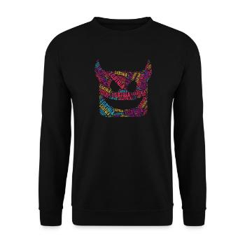 LGBTQIA+ T-shirt Diable Nuage de mots Gay Pride LGBT - Sweat-shirt Unisexe - noir - Devant - Alina (178cm) & Michal (187cm)