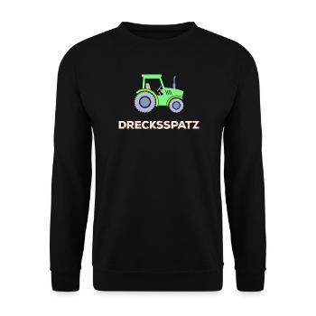 Nutzfahrzeug Spruch Traktor Landleben Landwirt - Unisex Pullover - Schwarz - Vorne - Alina (178cm) & Michal (187cm)