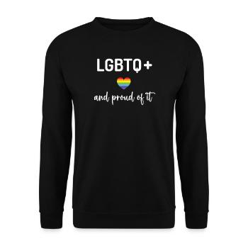 Mois de la fierté - LGBTQ+ et fiers de l’être - Sweat-shirt Unisexe - noir - Devant - Alina (178cm) & Michal (187cm)