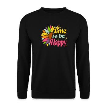 Sommer, hallo Sommer, Sommerferien - Unisex Pullover - Schwarz - Vorne - Alina (178cm) & Michal (187cm)