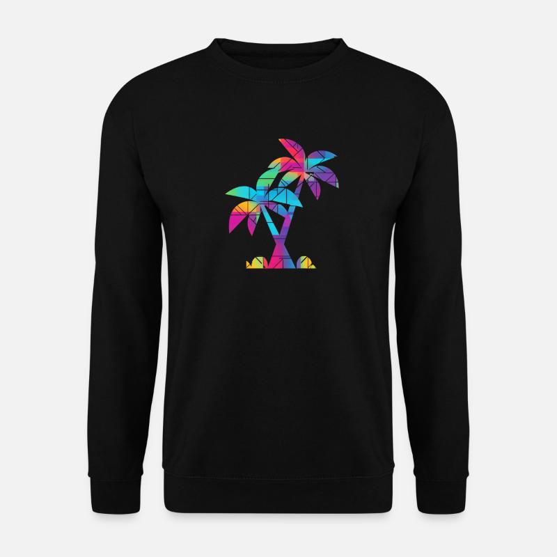 Palme bunt Urlaub Strand - Unisex Pullover - Schwarz