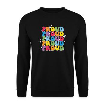 LGBT, Regenbogen, Pride-Monat - Unisex Pullover - Schwarz - Vorne - Alina (178cm) & Michal (187cm)