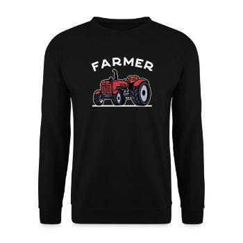Nutzfahrzeug Traktor Feld Landwirt Spruch Biobauer - Unisex Pullover - Schwarz - Vorne - Alina (178cm) & Michal (187cm)