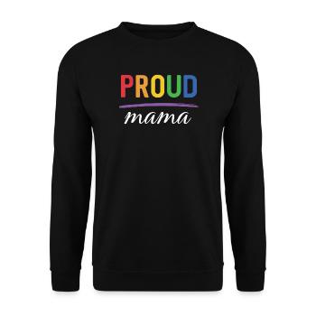 LGBT Proud Mama - Pride-Monat - Unisex Pullover - Schwarz - Vorne - Alina (178cm) & Michal (187cm)
