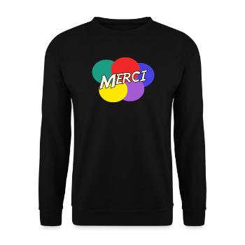 MAÎTRESSE. MERCI. MERCI MAÎTRESSE - Sweat-shirt Unisexe - noir - Devant - Alina (178cm) & Michal (187cm)