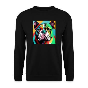 Bouledogue - Sweat-shirt Unisexe - noir - Devant - Alina (178cm) & Michal (187cm)
