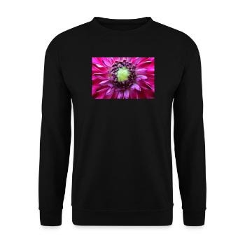 Pink Flower Blossom Colorful Pink Poster - Unisex Sweatshirt - black - Front - Alina (178cm) & Michal (187cm)