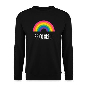 Pride Month LGBTQ - Be Colorful - Unisex Sweatshirt - black - Front - Alina (178cm) & Michal (187cm)