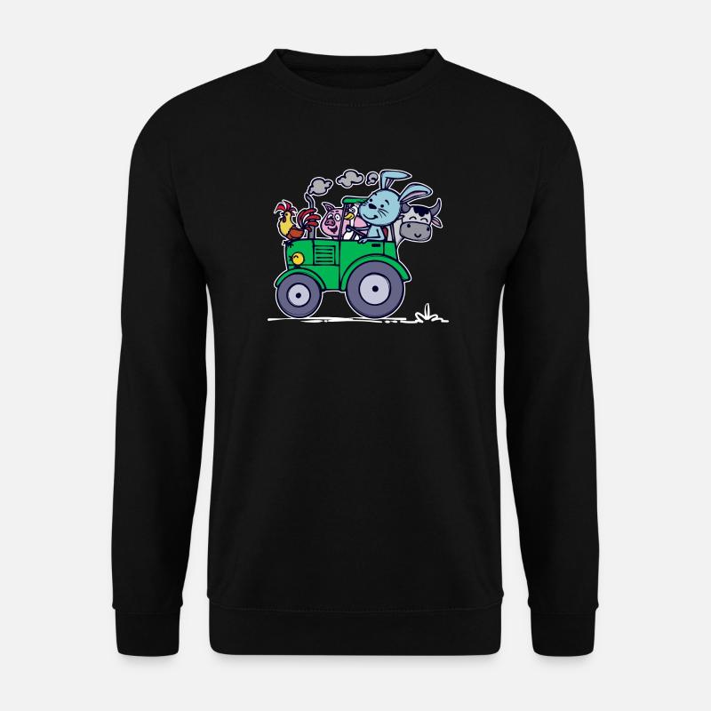 Landmaschinen Statement Ackerbau Bauernhof Traktor - Unisex Pullover - Schwarz