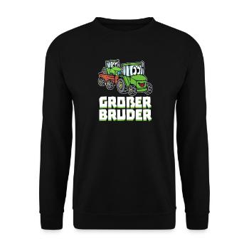 Fahrzeug Statement Traktor Landwirtschaft Biobauer - Unisex Pullover - Schwarz - Vorne - Alina (178cm) & Michal (187cm)