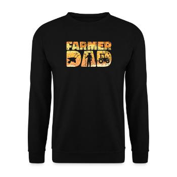 Motor Vehicle Tractor Statement Country Air Farmer - Unisex Sweatshirt - black - Front - Alina (178cm) & Michal (187cm)